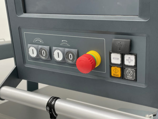 A closeup view of the Altendorf F45 Sliding Table Saw