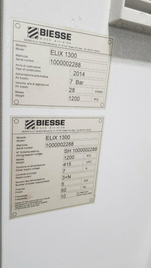 Used Biesse Elix 1300 thumbnail photo